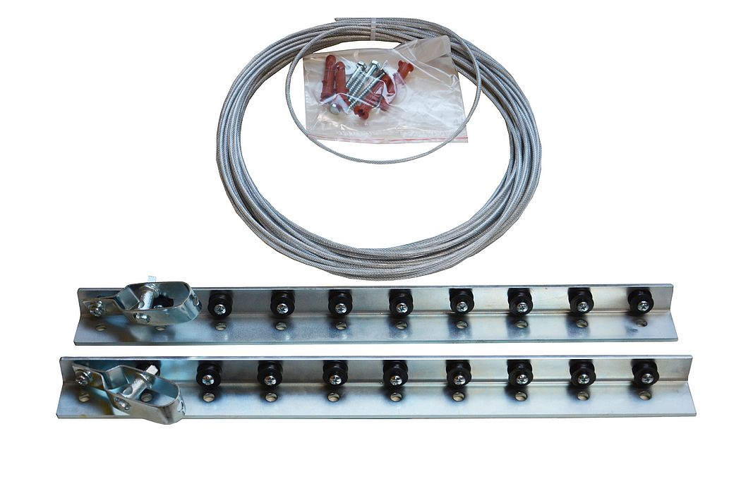 Sehr kompaktes Wäscheleinensystem für kleine Räume.